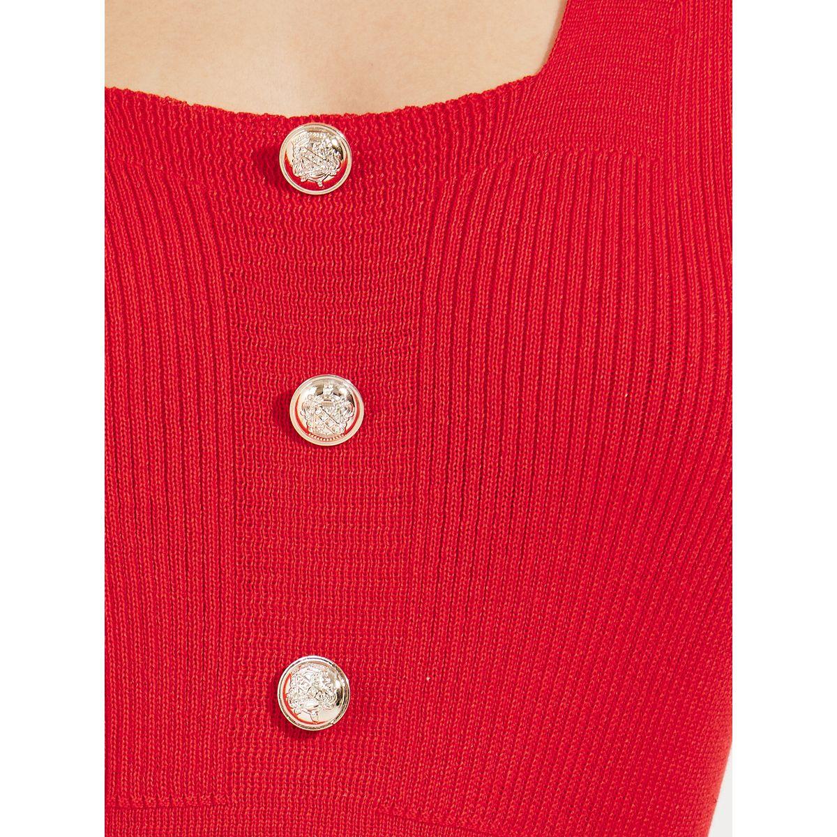 فستان ميدي محبوك بياقة سكوب-women-clothing-dresses-image-3