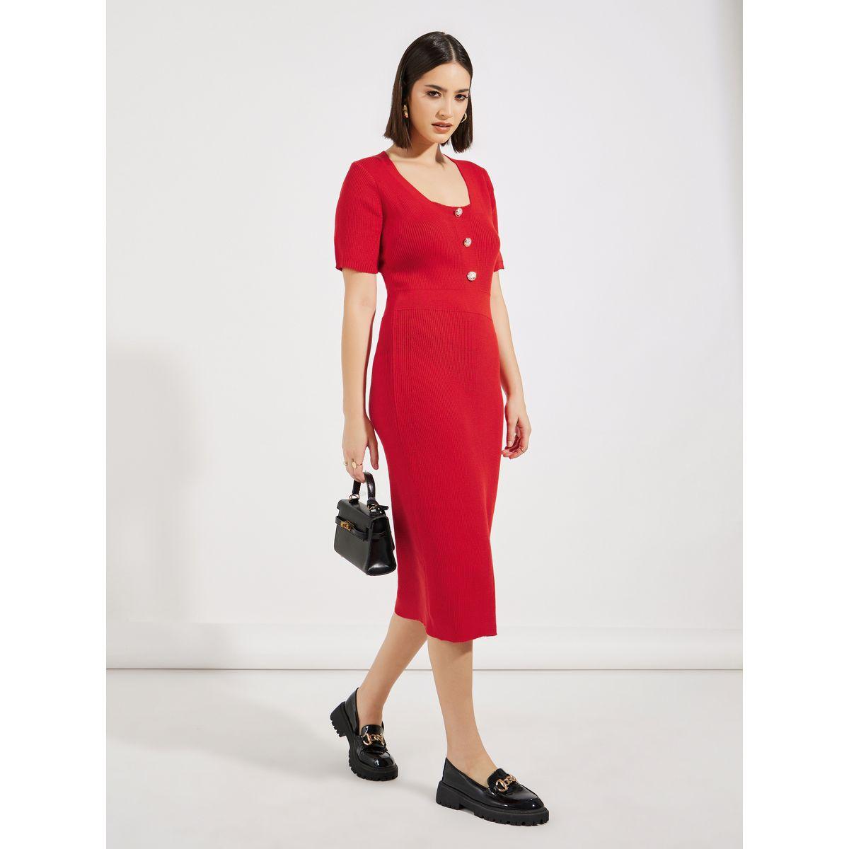 Styli Rib Knit Scoop Neck Sweater Midi Dress-women-clothing-dresses-image-4