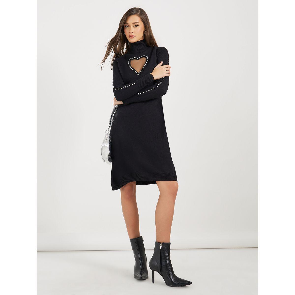 فستان بطول الركبة منمق بالأحجار-women-clothing-dresses-image-1