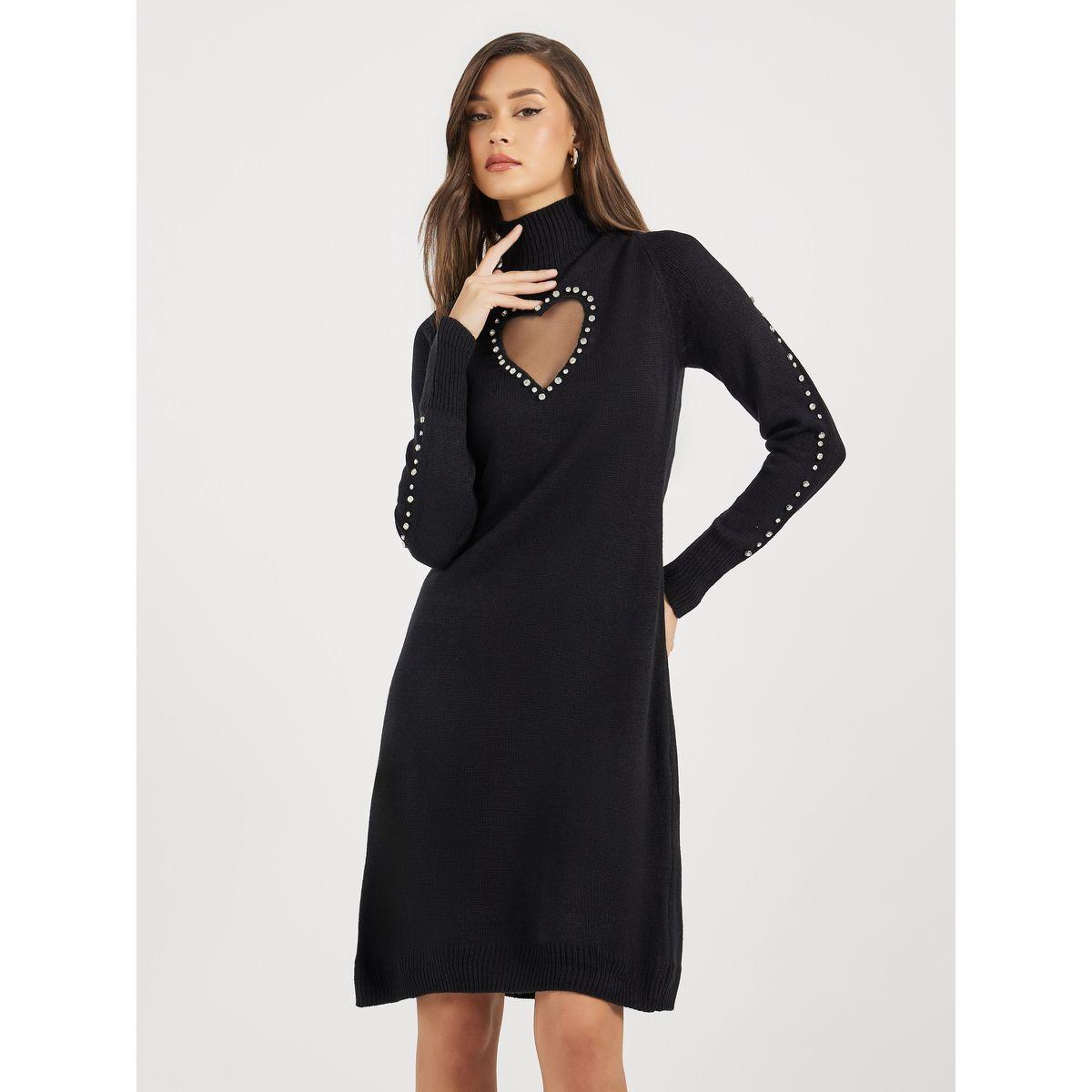 فستان بطول الركبة منمق بالأحجار-women-clothing-dresses-image-2