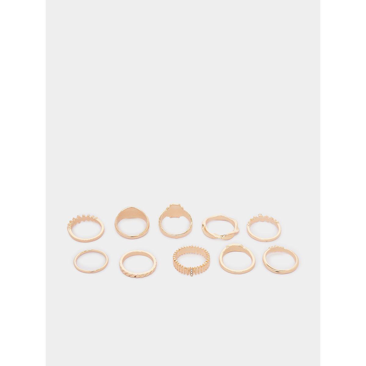 Styli Set of 10 - Textured Rings-women-watchesandjewellery-jewellery-rings-image-2