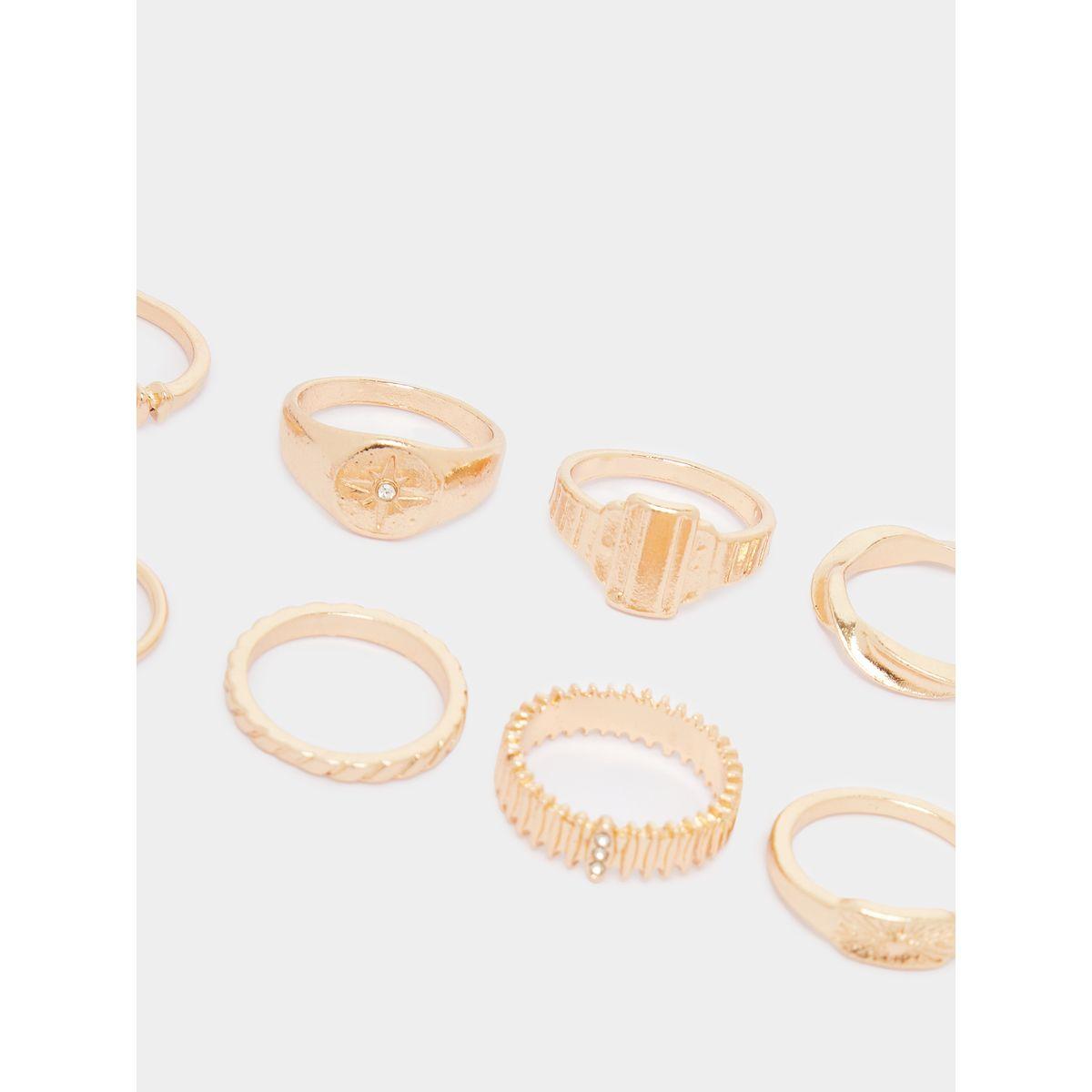 Styli Set of 10 - Textured Rings-women-watchesandjewellery-jewellery-rings-image-3