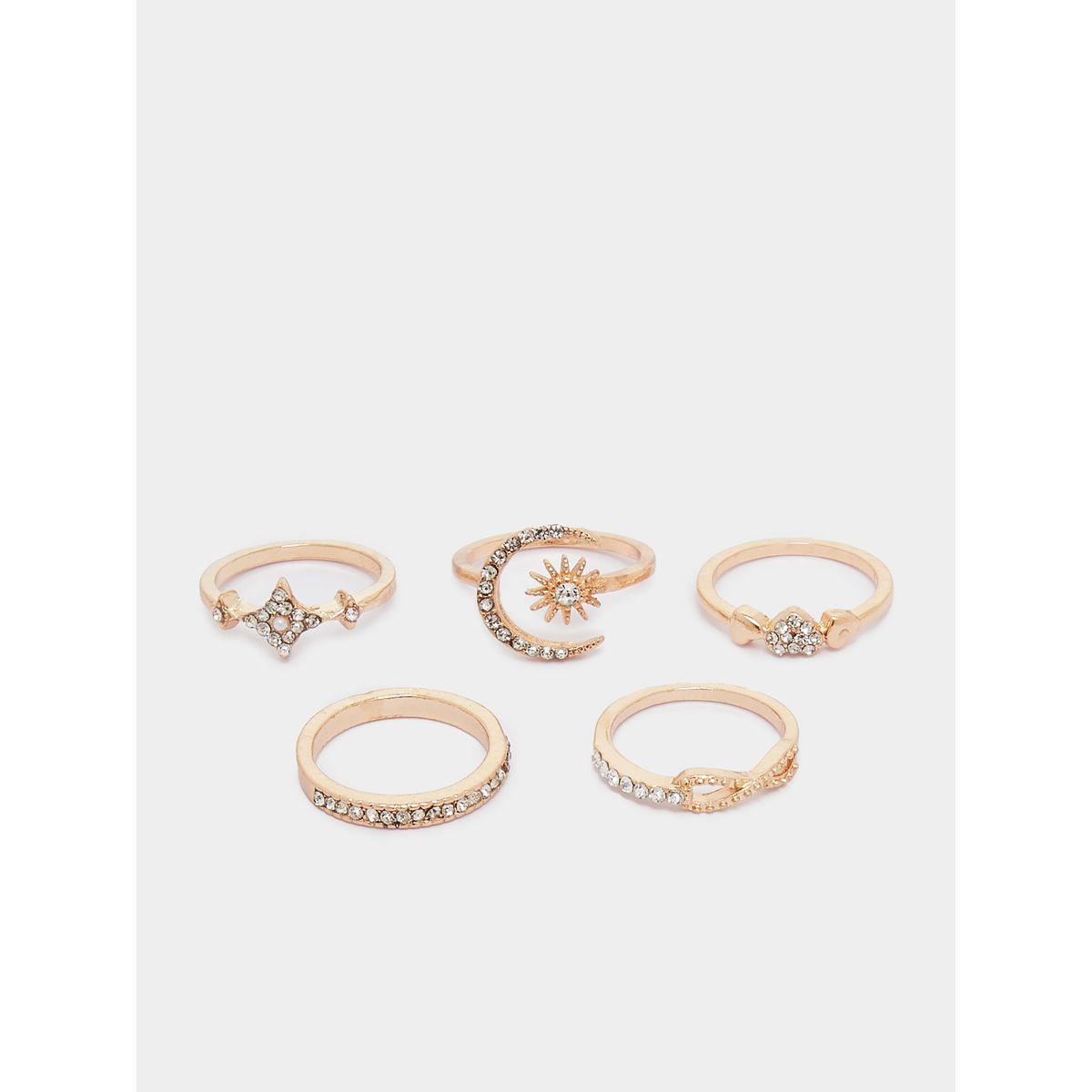 مجموعة من 5 خواتم كاجوال-women-watchesandjewellery-jewellery-rings-image-1