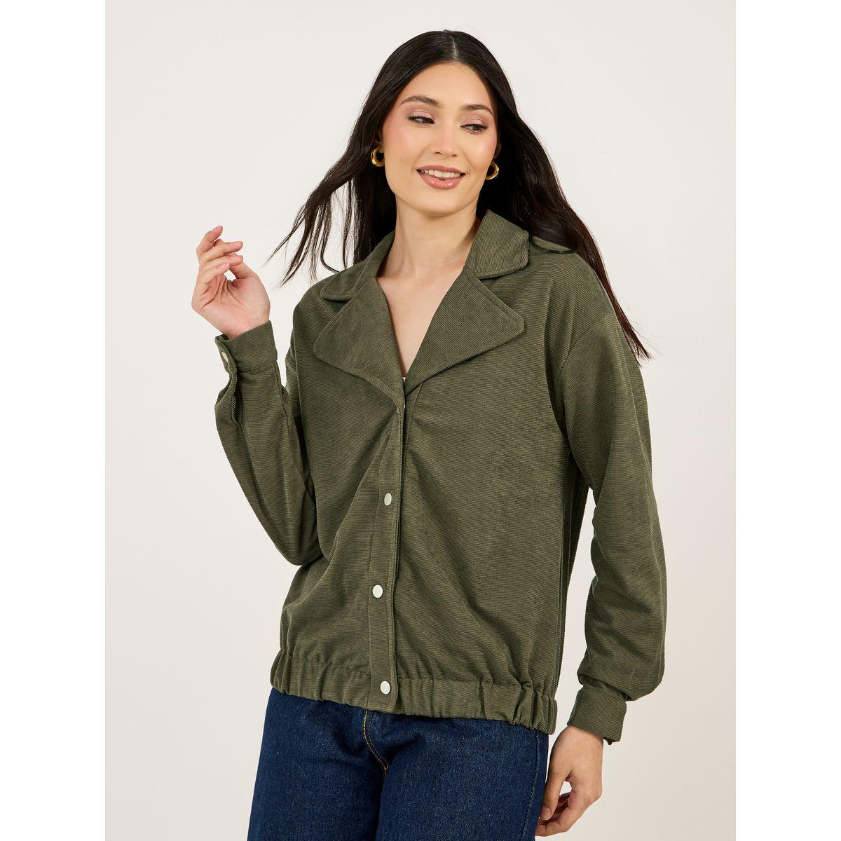 جاكيت بومبر كوردروي بقصة عادية-women-winterwear-coatsandjackets-jackets-image-1