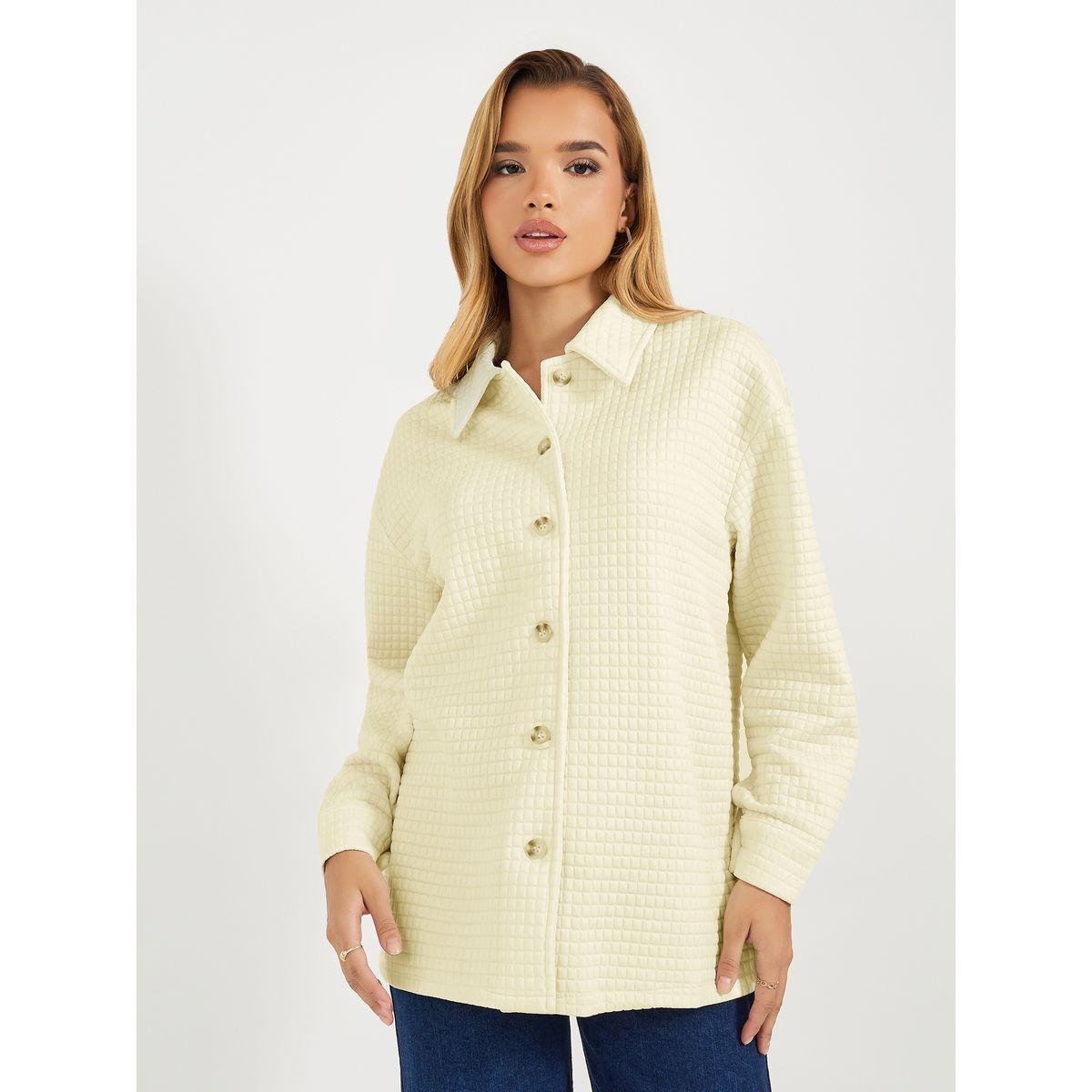 Styli Oversized Longline Textured Button Down Shacket-women-winterwear-coatsandjackets-jackets-image-1