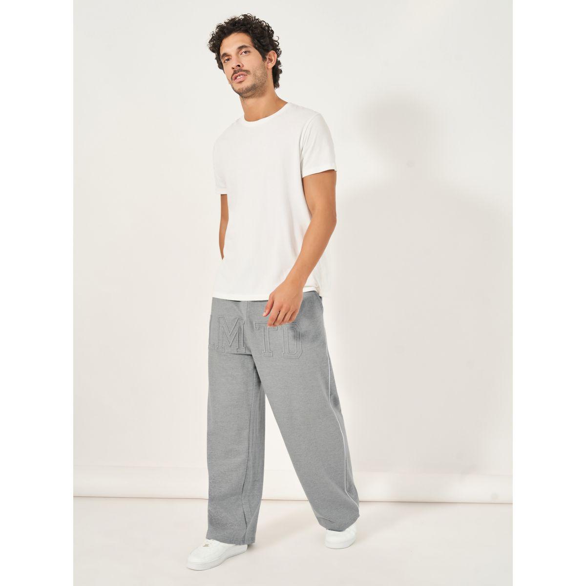 Styli Premium Wide Leg Fleece Joggers with Cording & Embroidery-men-clothing-bottoms-joggers-image-2