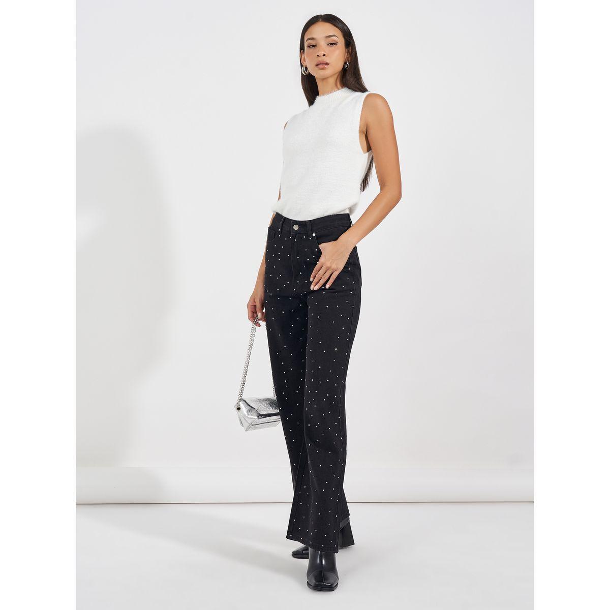 جينز بقصة مستقيمة وخصر عالي-women-clothing-bottoms-jeans-image-1
