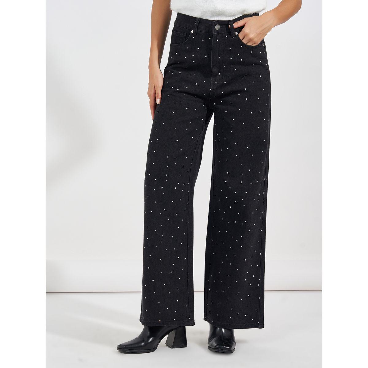 Styli Limited High Rise Straight Fit Embellished Jeans-women-clothing-bottoms-jeans-image-2