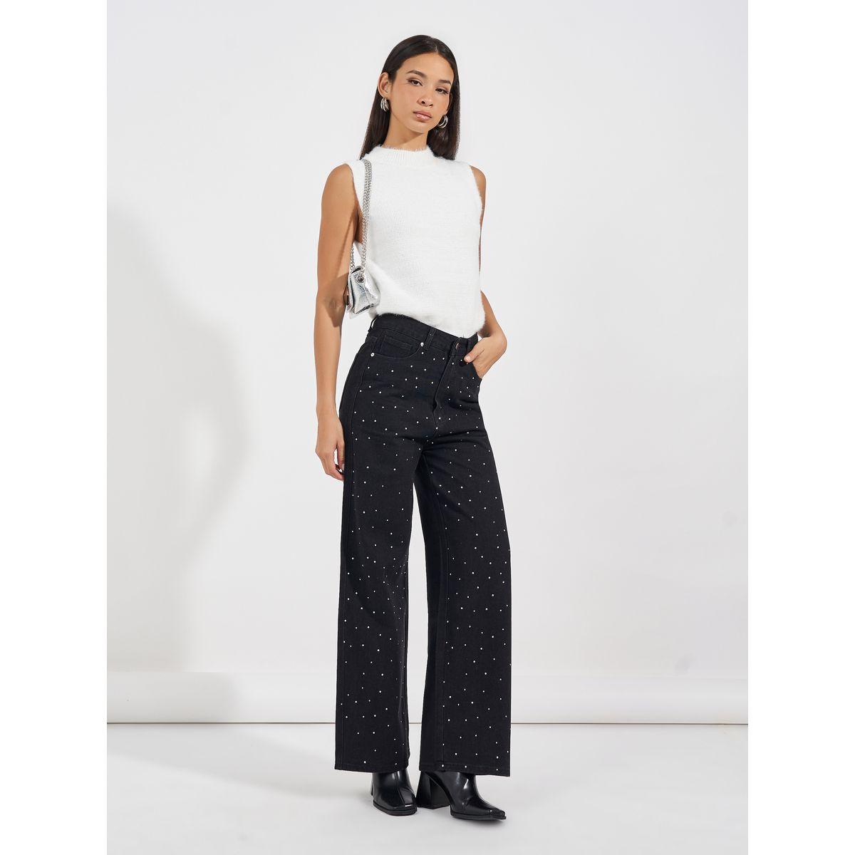 Styli Limited High Rise Straight Fit Embellished Jeans-women-clothing-bottoms-jeans-image-5