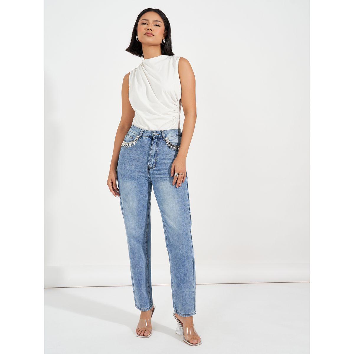 جينز بقصة سليم فت مع جيوب منمقة بحجر الراين-women-clothing-bottoms-jeans-image-1