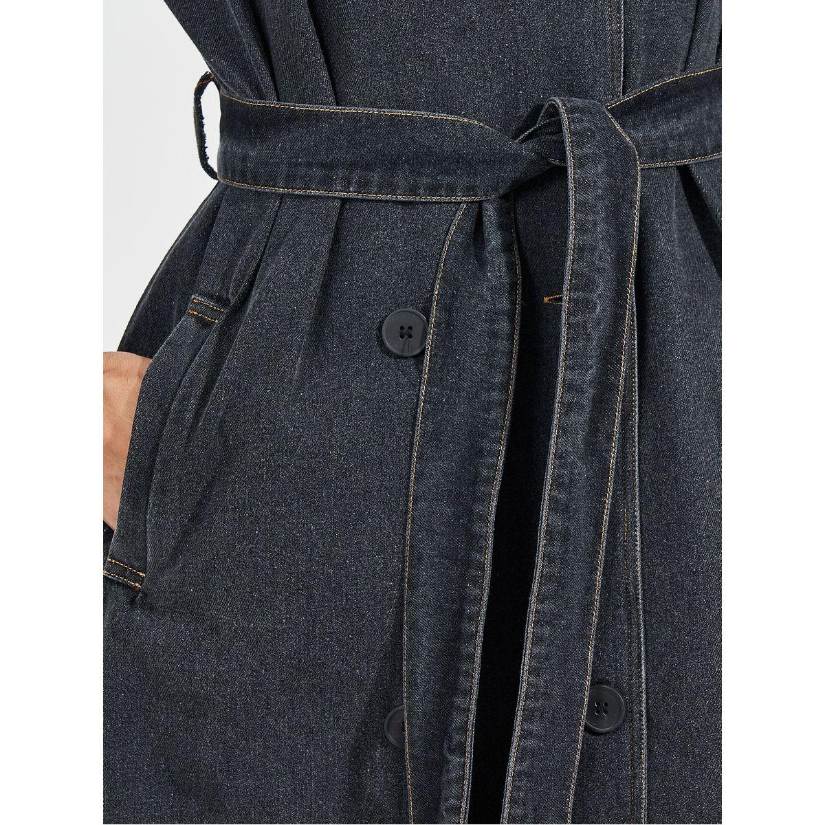 Styli Regular Fit Midi Length Denim Trench Coat-women-clothing-coatsandjackets-coats-image-4