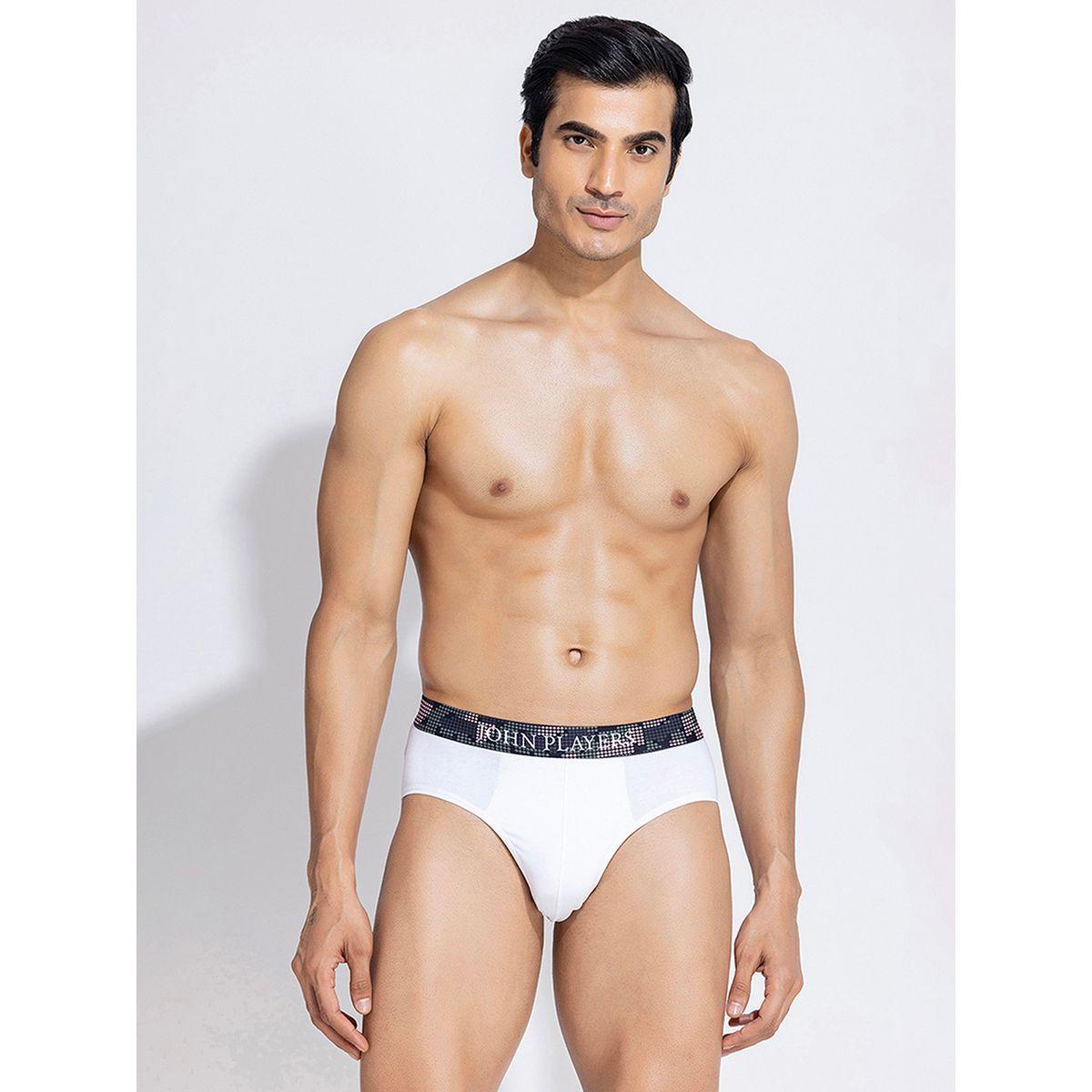 John Player X Styli  Pack of 2 - Classic Cotton Brief with Printed Waistband-men-clothing-innerwear-underwear-image-2