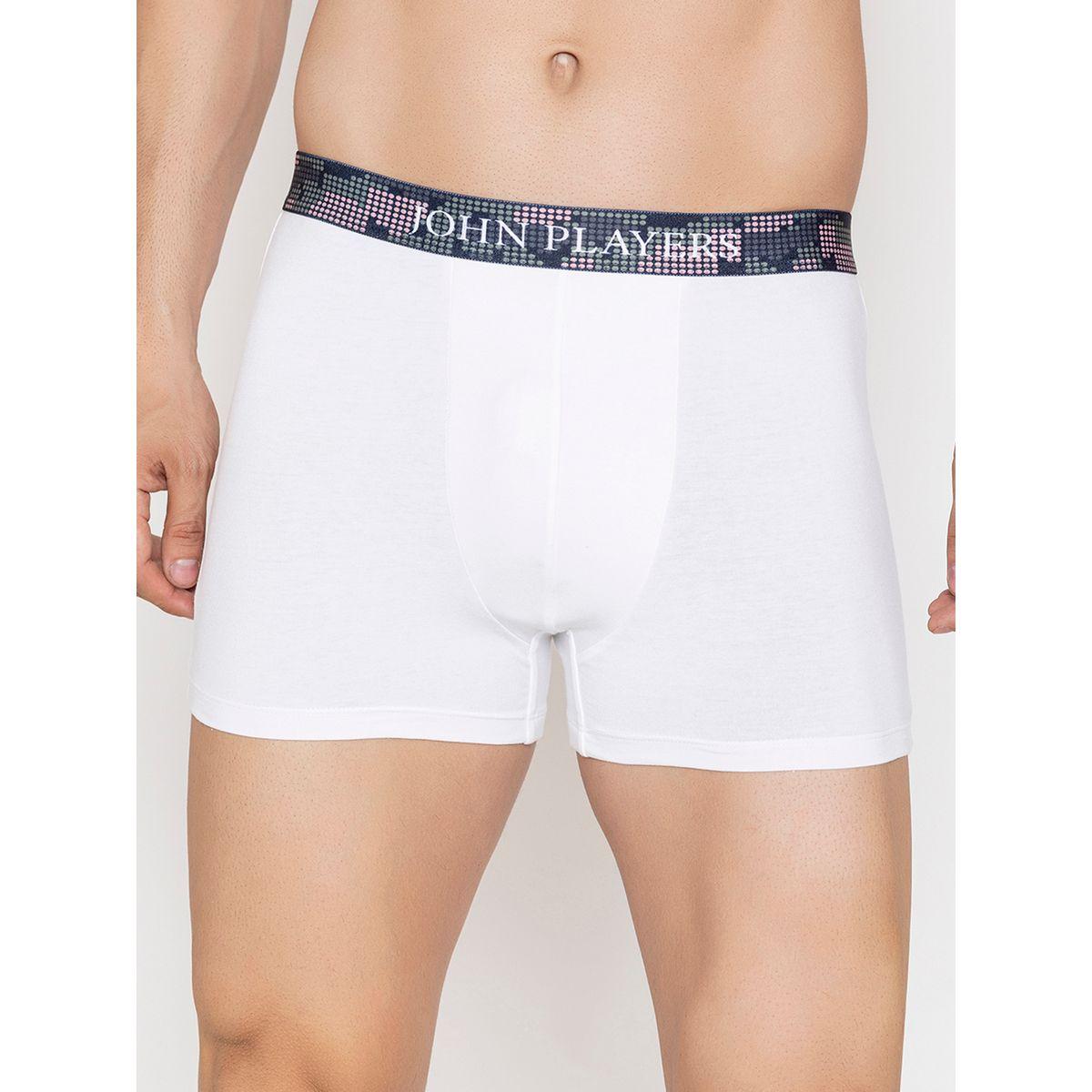 John Player X Styli  Pack of 2 - Classic Cotton Trunks with Printed Waistband-men-clothing-innerwear-underwear-image-2