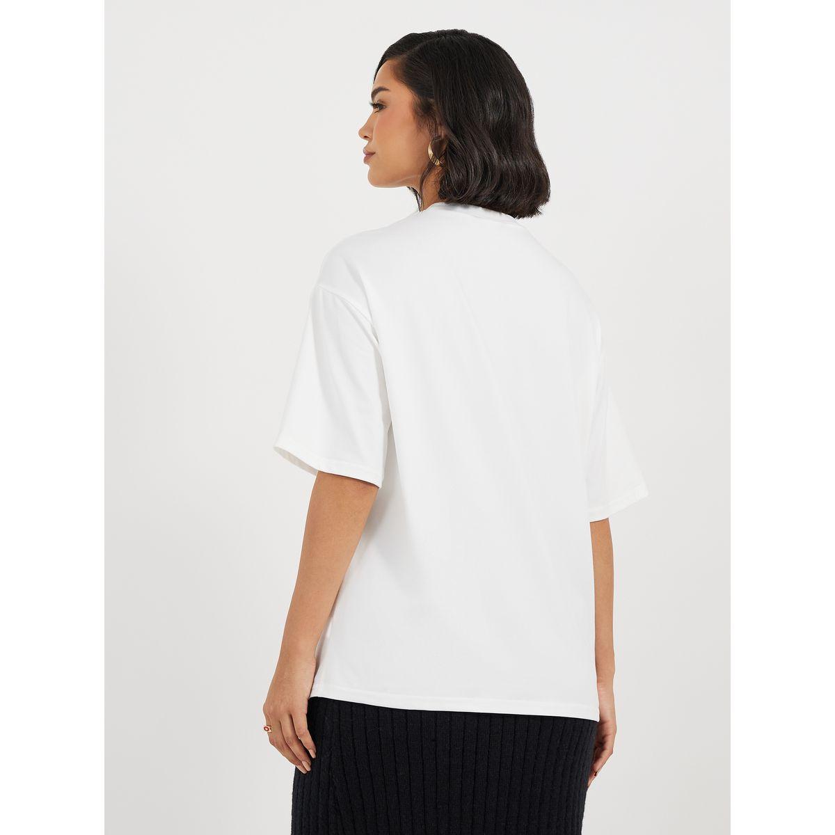 Styli Oversized Graphic Print Round Neck Longline T-shirt-women-clothing-tshirts-image-4