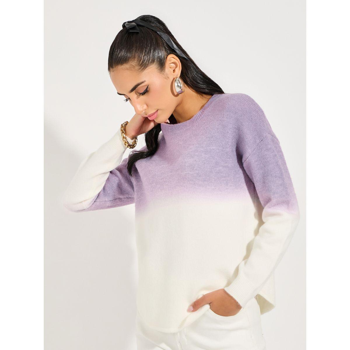 سويتر بنمط كتل الالوان وأكتاف منخفضة-women-clothing-cardigansandjumpers-jumpers-image-1