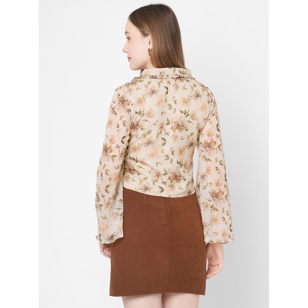 Mish X Styli  Floral Print Collared Chiffon Top-women-clothing-shirtsandblouses-blouses-image-2