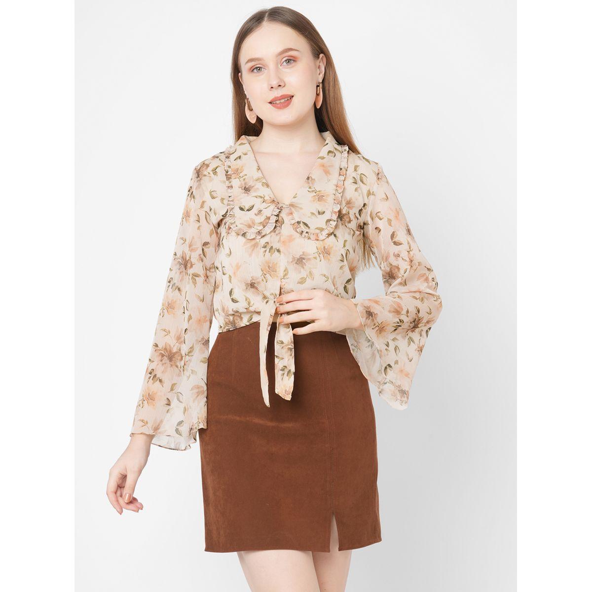 Mish X Styli  Floral Print Collared Chiffon Top-women-clothing-shirtsandblouses-blouses-image-3