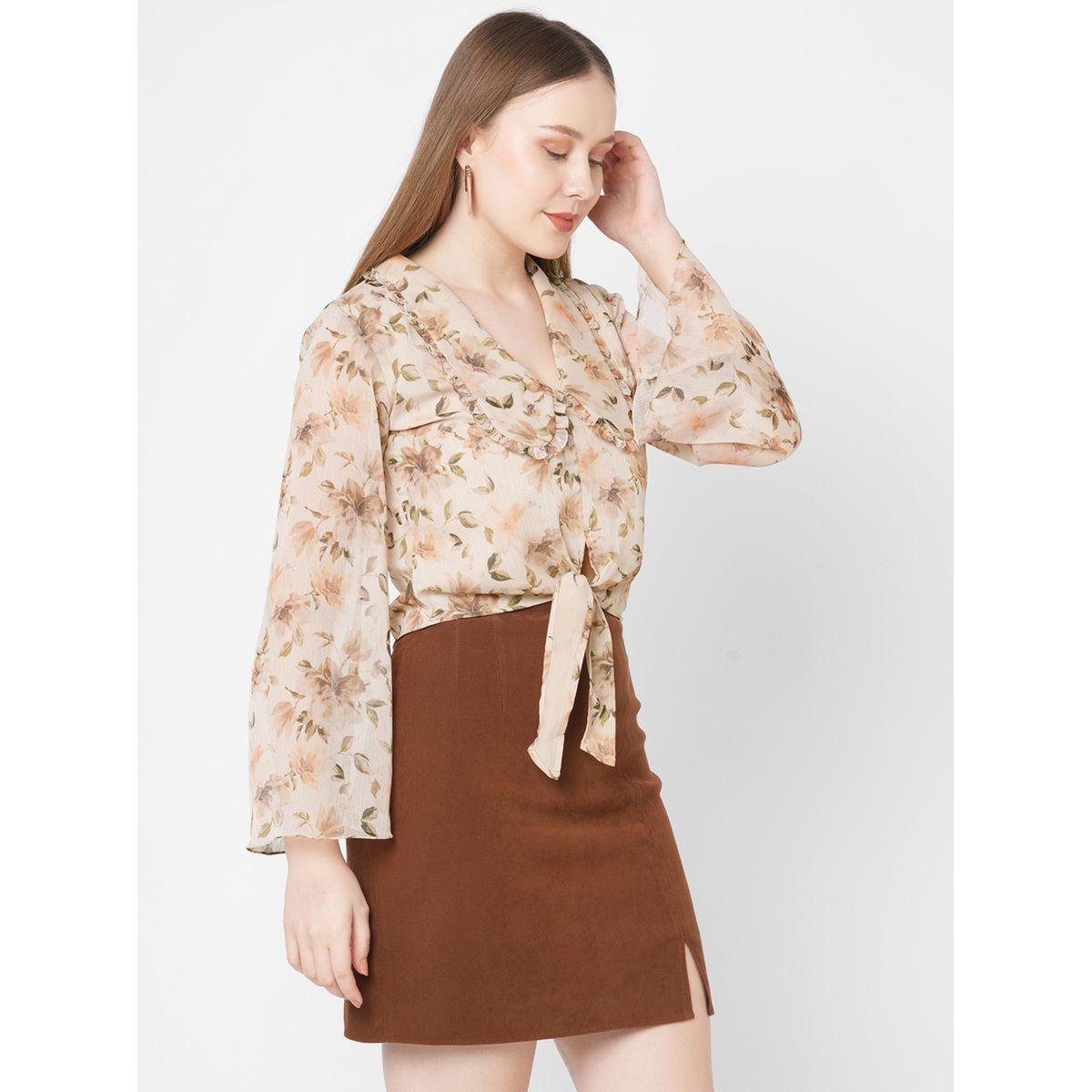 Mish X Styli  Floral Print Collared Chiffon Top-women-clothing-shirtsandblouses-blouses-image-4