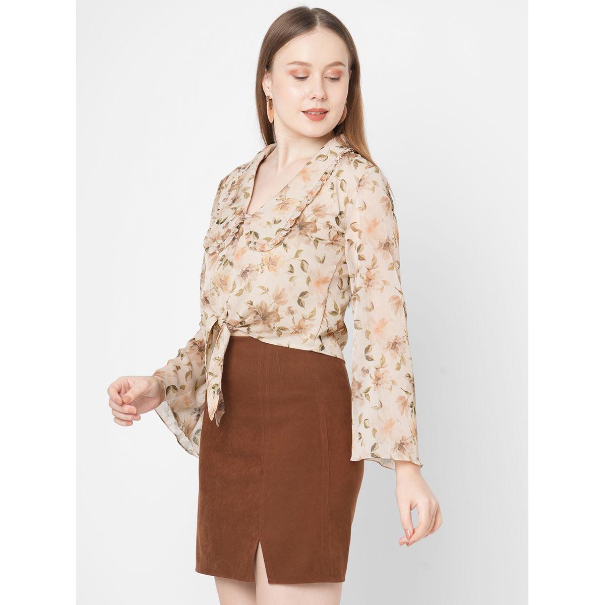 Mish X Styli  Floral Print Collared Chiffon Top-women-clothing-shirtsandblouses-blouses-image-5