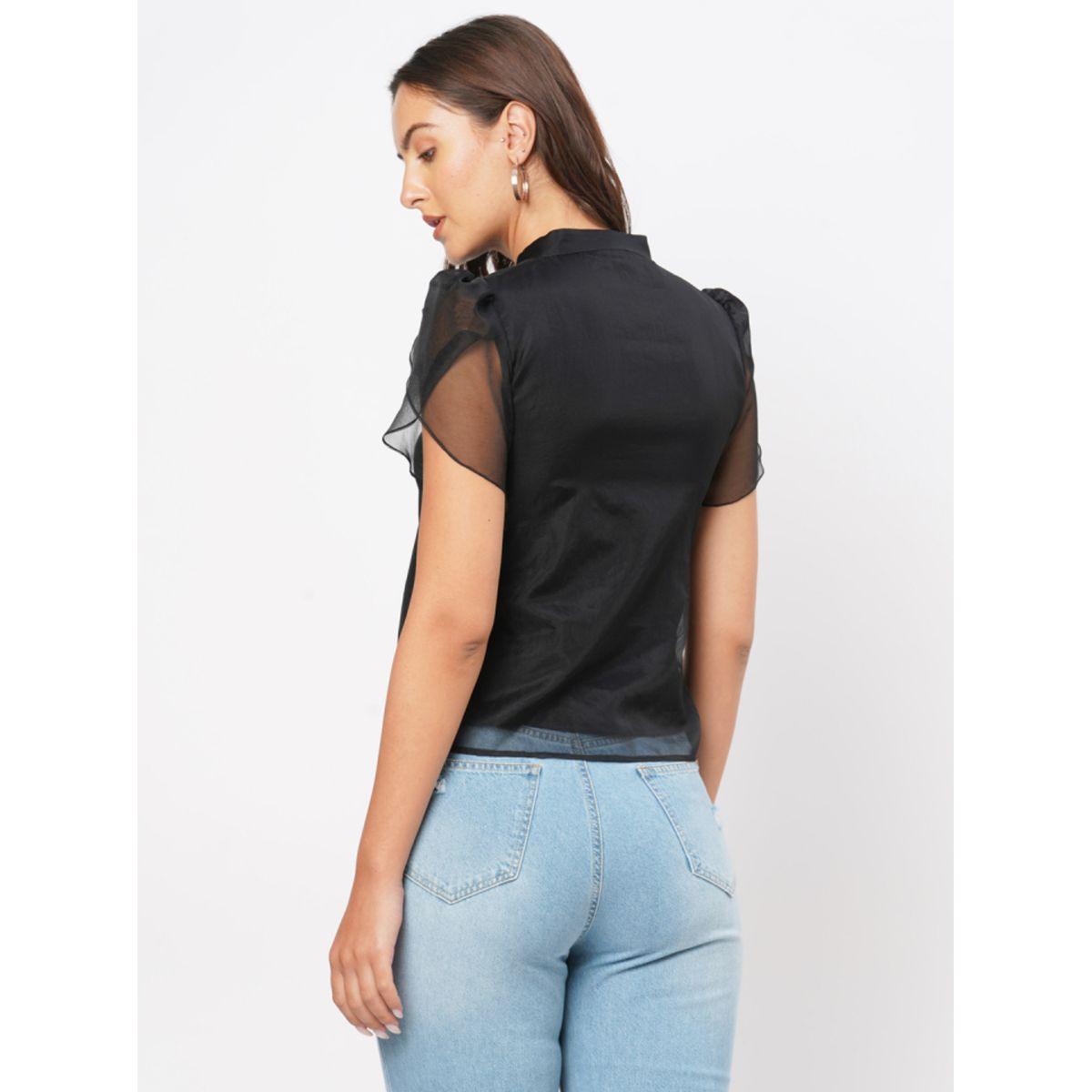 Mish X Styli  Button Front Ruffled Top-women-clothing-shirtsandblouses-blouses-image-4