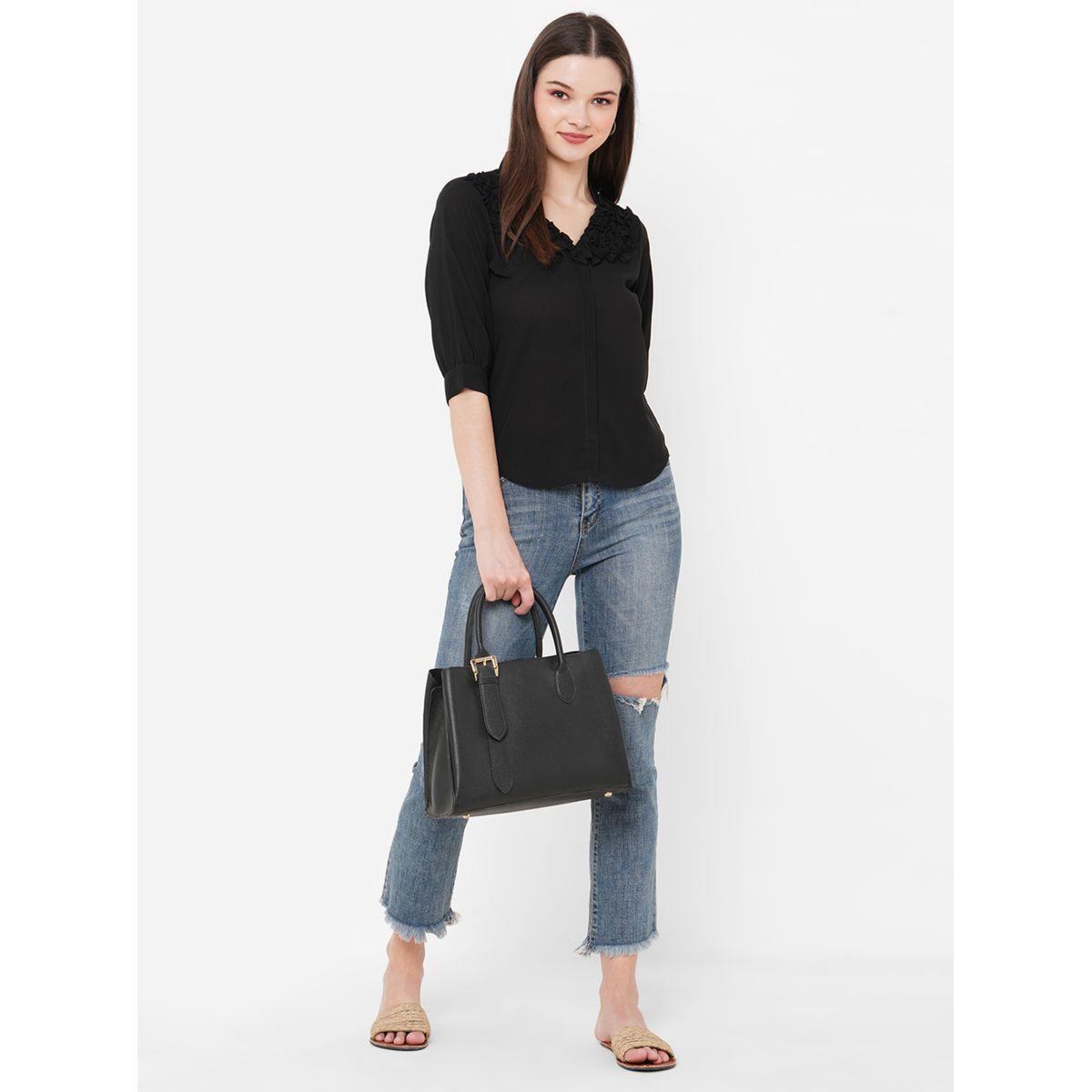 Mish X Styli  Ruffled Neckline Georgette Top-women-clothing-shirtsandblouses-blouses-image-1