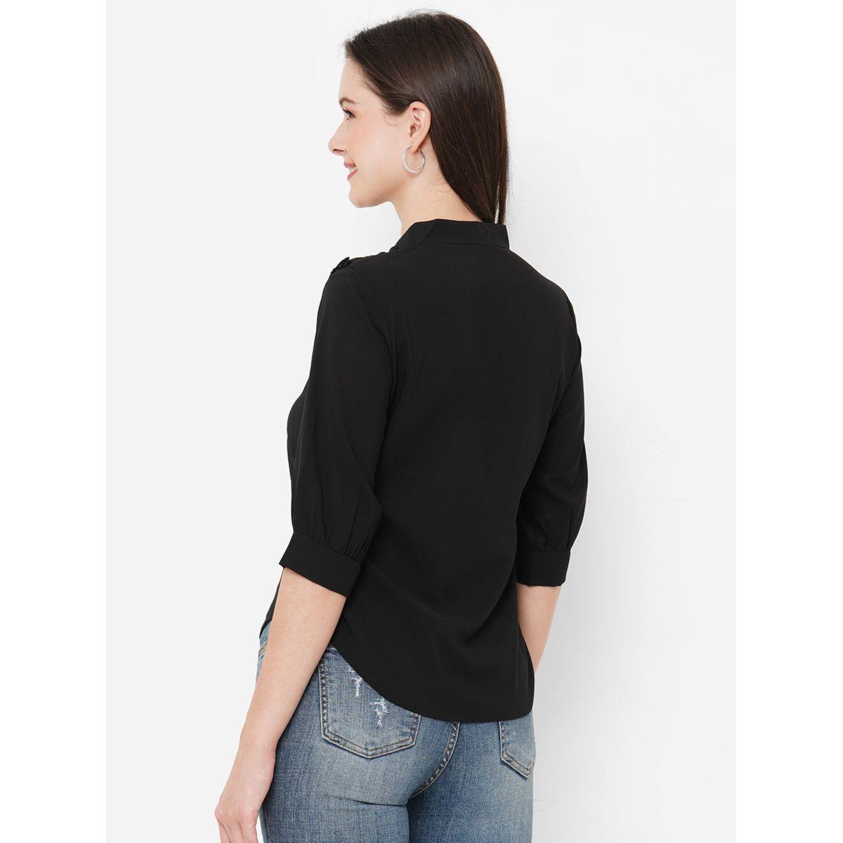 Mish X Styli  Ruffled Neckline Georgette Top-women-clothing-shirtsandblouses-blouses-image-2