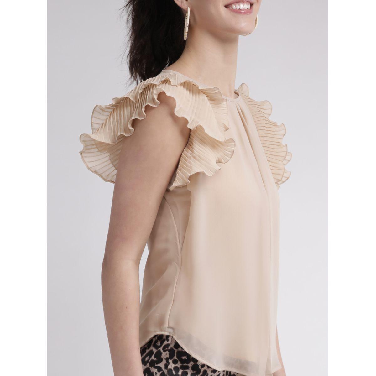 Mish X Styli  Solid Ruffled Top with Curved Hem-women-clothing-shirtsandblouses-blouses-image-4