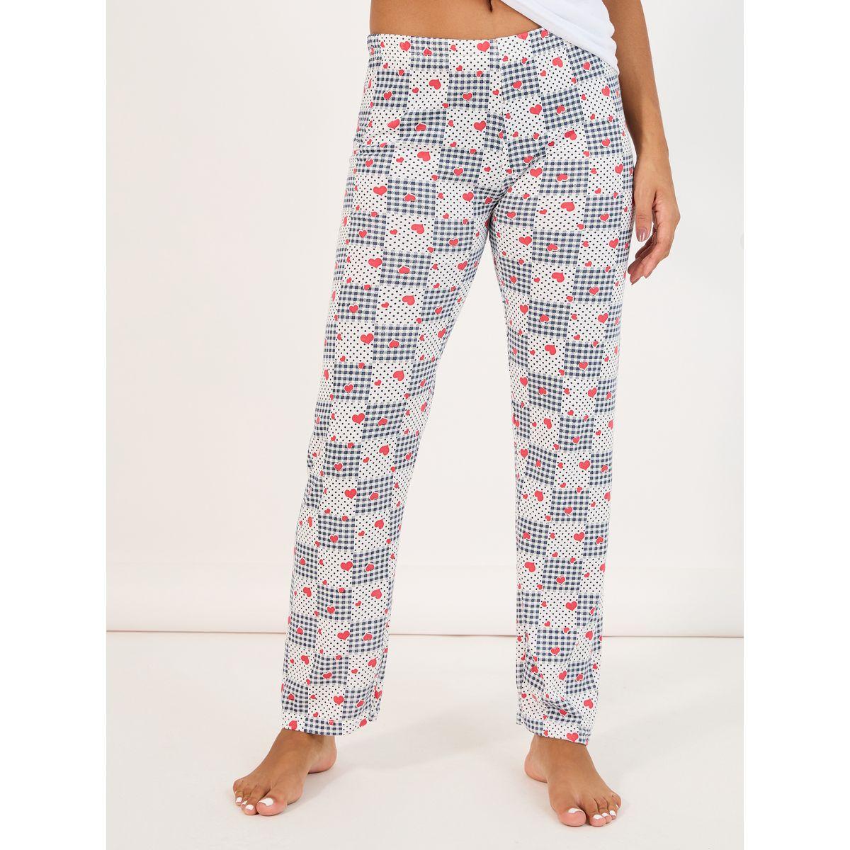 طقم من بنطال بيجاما وتيشيرت مع قناع عين-women-clothing-nightwear-pyjamas-longsets-image-6