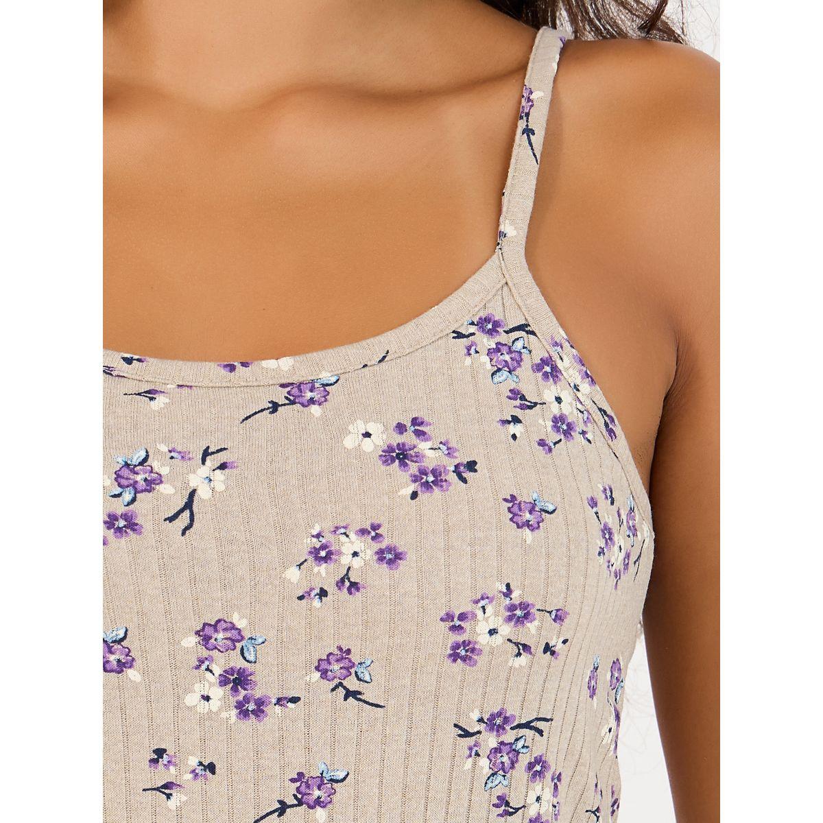 Styli All Over Floral Print Rib Cami & Pyjama Set-women-clothing-nightwear-pyjamas-longsets-image-3