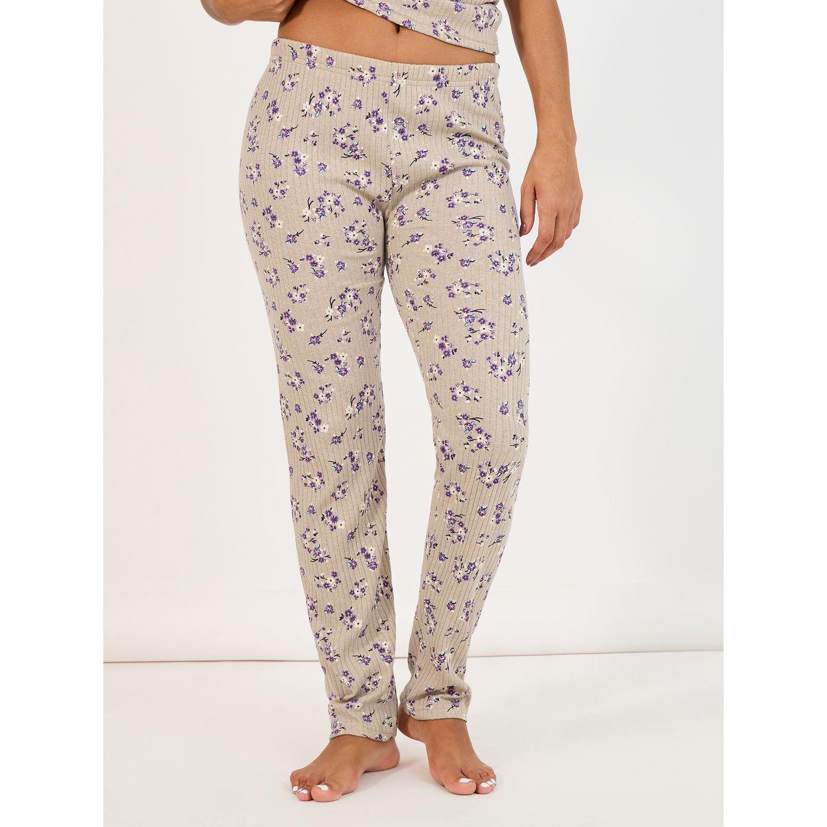 Styli All Over Floral Print Rib Cami & Pyjama Set-women-clothing-nightwear-pyjamas-longsets-image-5