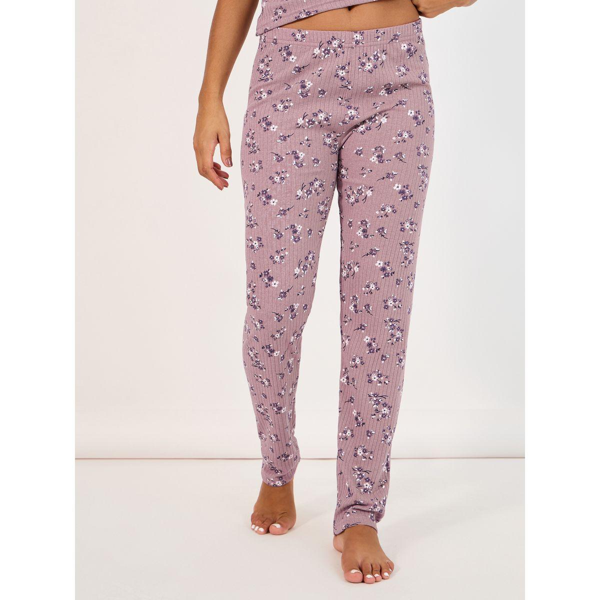 طقم من بنطال بيجاما مع بلوزة كامي مطبعة بالكامل-women-clothing-nightwear-pyjamas-longsets-image-5