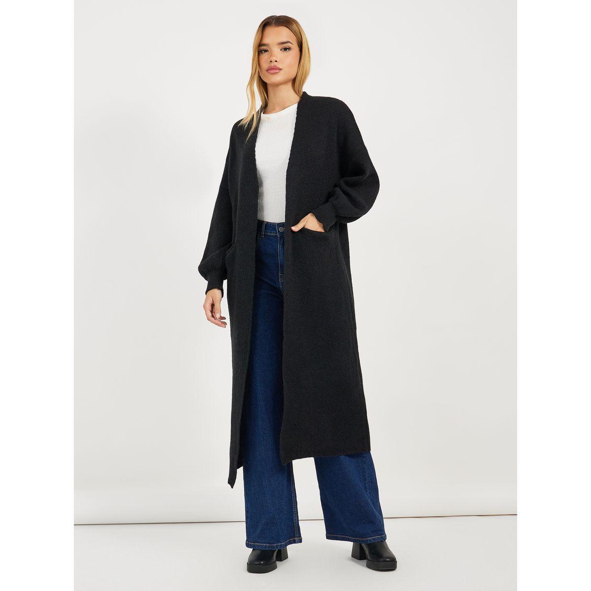 Styli Regular Fit Midi Length Front Open Cardigan-women-winterwear-cardigansandjumpers-cardigans-image-1