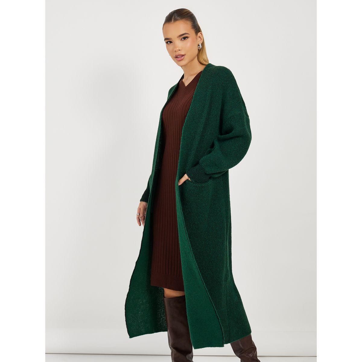 كارديجان ميدي مفتوح بقصة عادية-women-winterwear-cardigansandjumpers-cardigans-image-2
