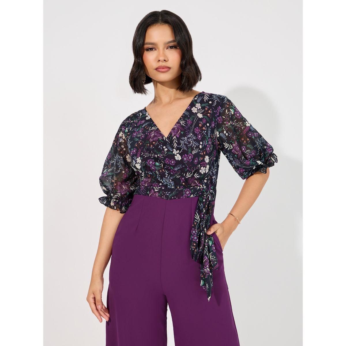 جمبسوت مطبع بزهور مع أرجل واسعة-women-clothing-jumpsuits-image-2