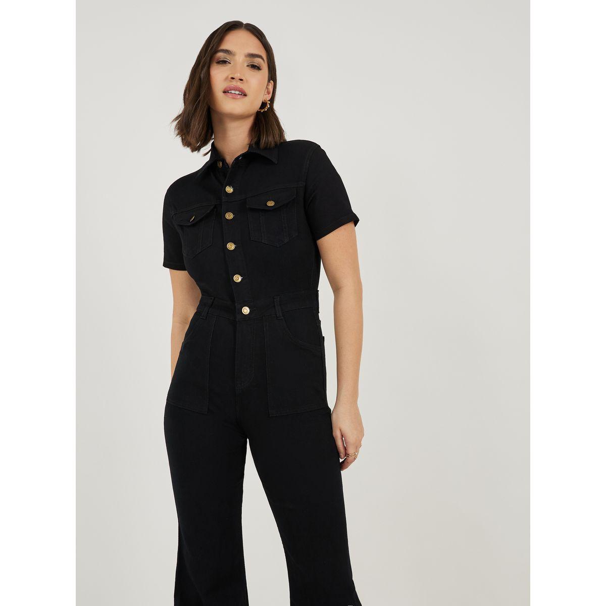 جمبسوت دنيم سادة بأزرار غلق-women-clothing-jumpsuits-image-3