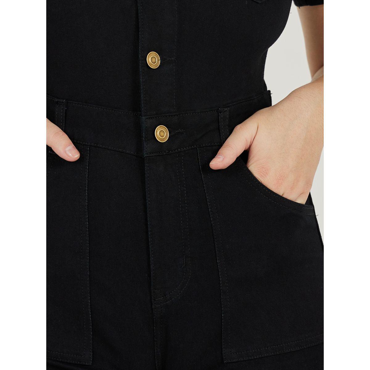 Styli Button Front Detail Flared Denim Jumpsuit-women-clothing-jumpsuits-image-4