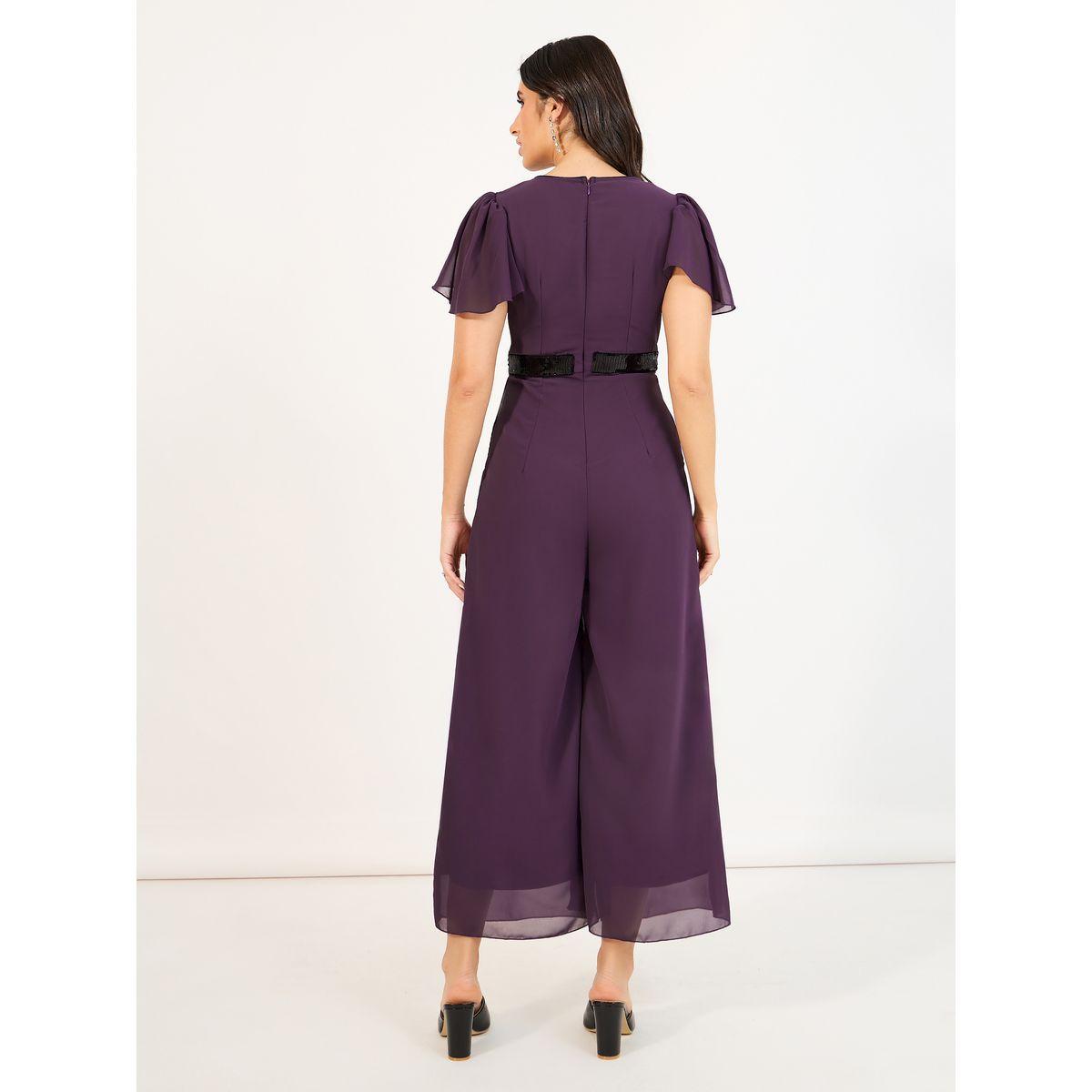Styli Wide Leg Wrap Front Sequined Band Jumpsuit-women-clothing-jumpsuits-image-4