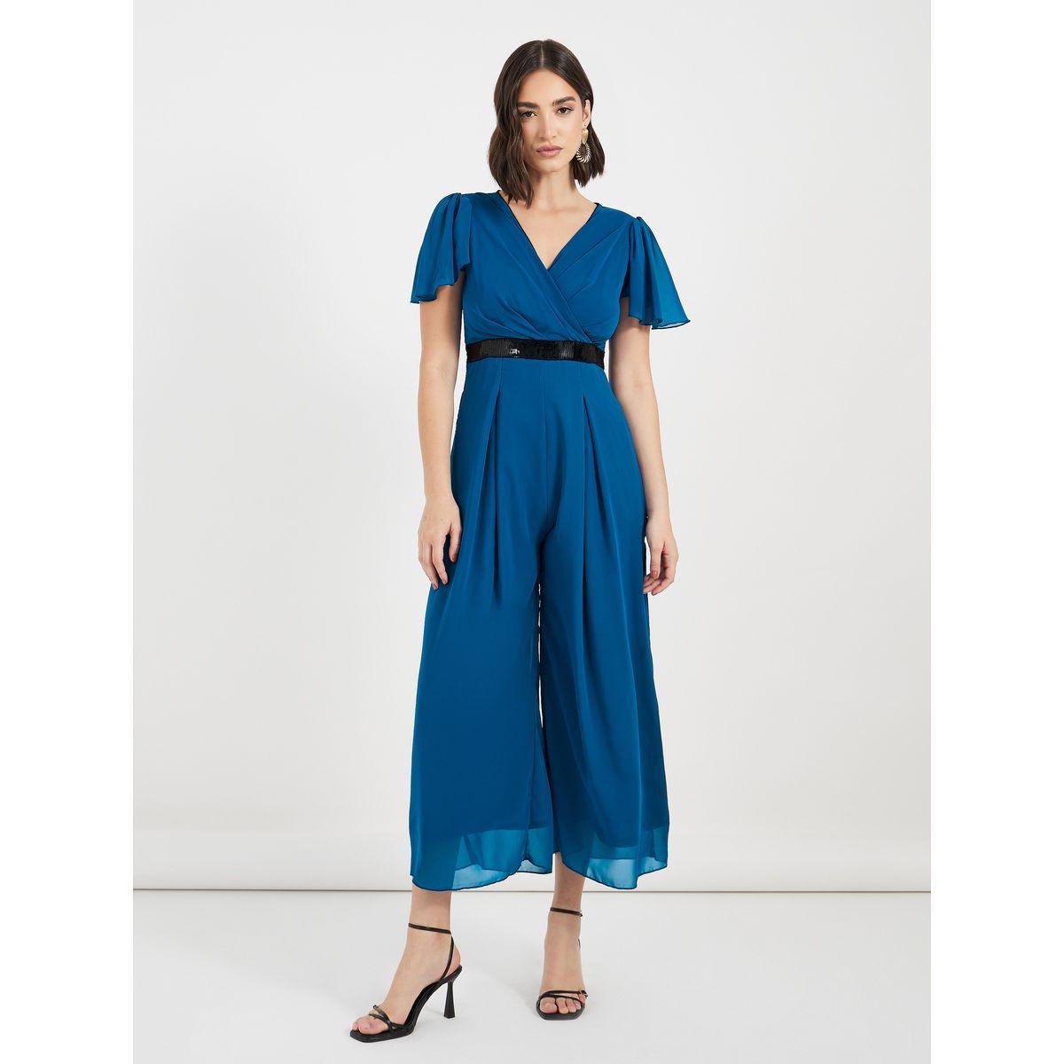 Styli Wide Leg Wrap Front Sequined Band Jumpsuit-women-clothing-jumpsuits-image-4
