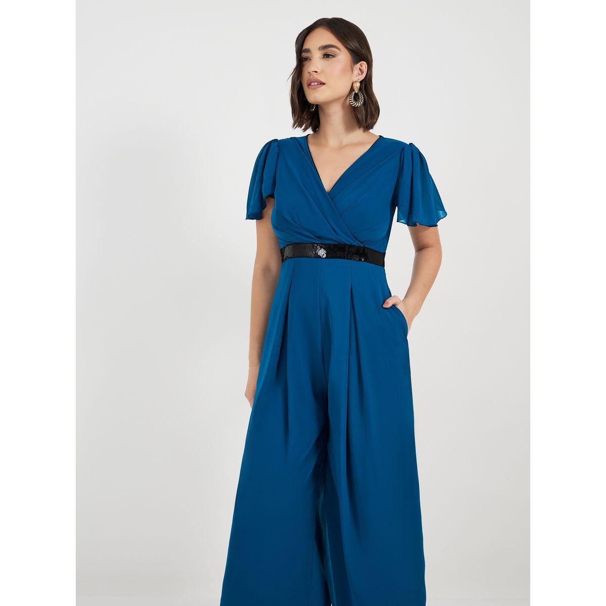 جمبسوت بأرجل واسعة ونمط لف-women-clothing-jumpsuits-image-5