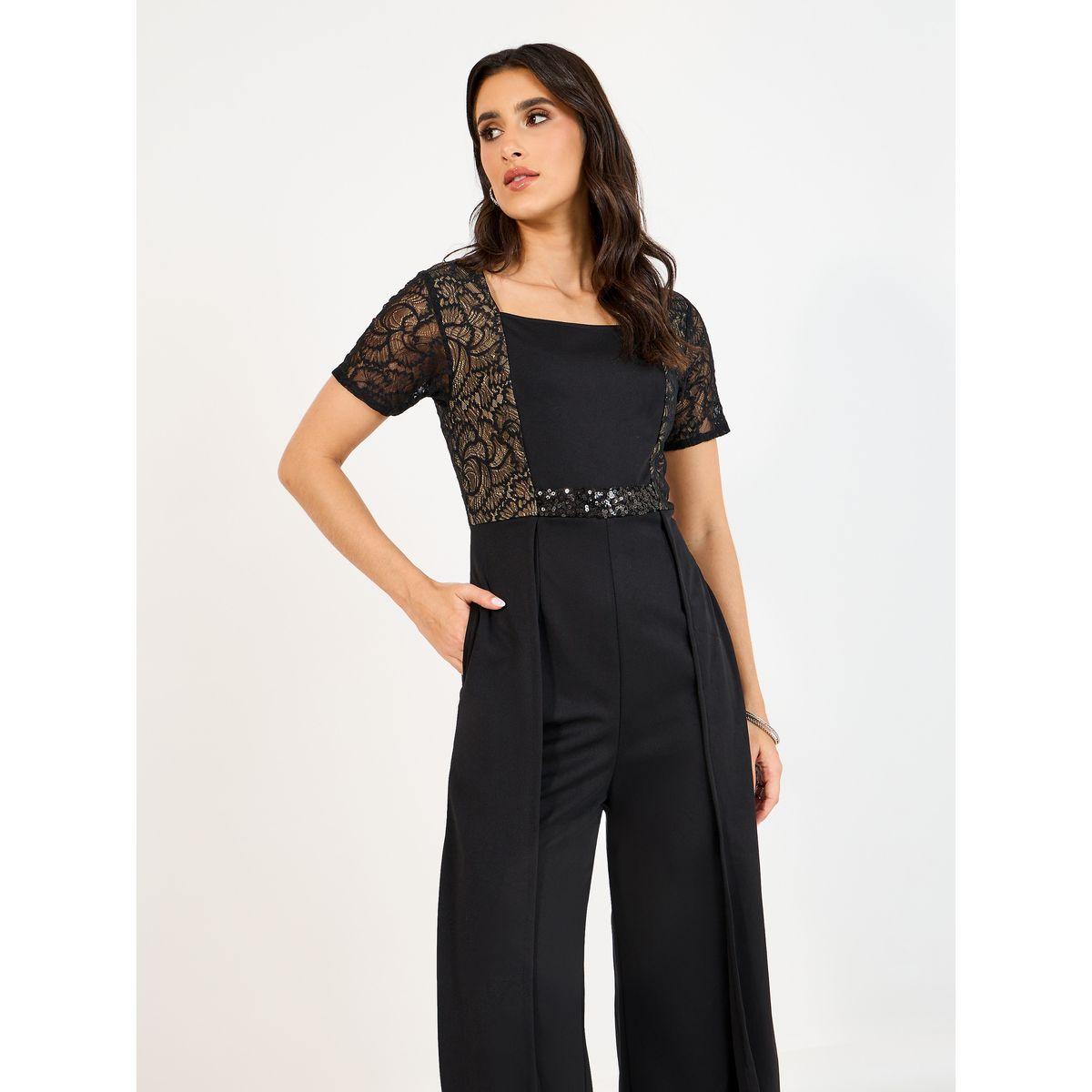 Styli Lace Insert Wide Leg Jumpsuit-women-clothing-jumpsuits-image-2