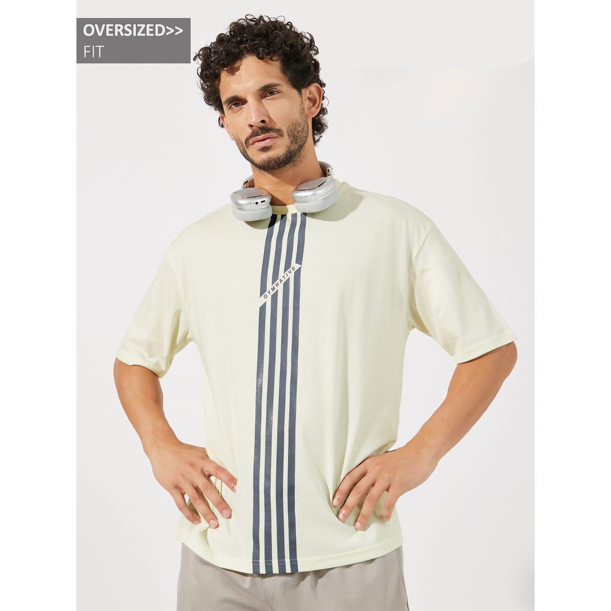 تيشيرت فضفاض بتداخلات مخططة وأكمام قصيرة-men-clothing-sportswearandactivewear-tshirtsandpolos-image-5