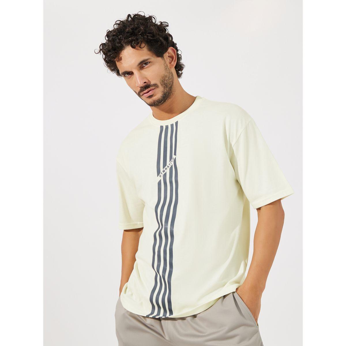 Styli Active Front Striped Oversized Athleisure T-Shirt-men-clothing-sportswearandactivewear-tshirtsandpolos-image-3
