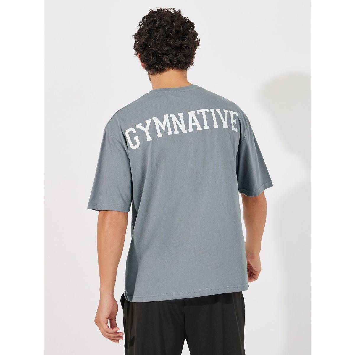Styli Active Oversized Back Slogan Workout T-Shirt-men-clothing-sportswearandactivewear-tshirtsandpolos-image-1