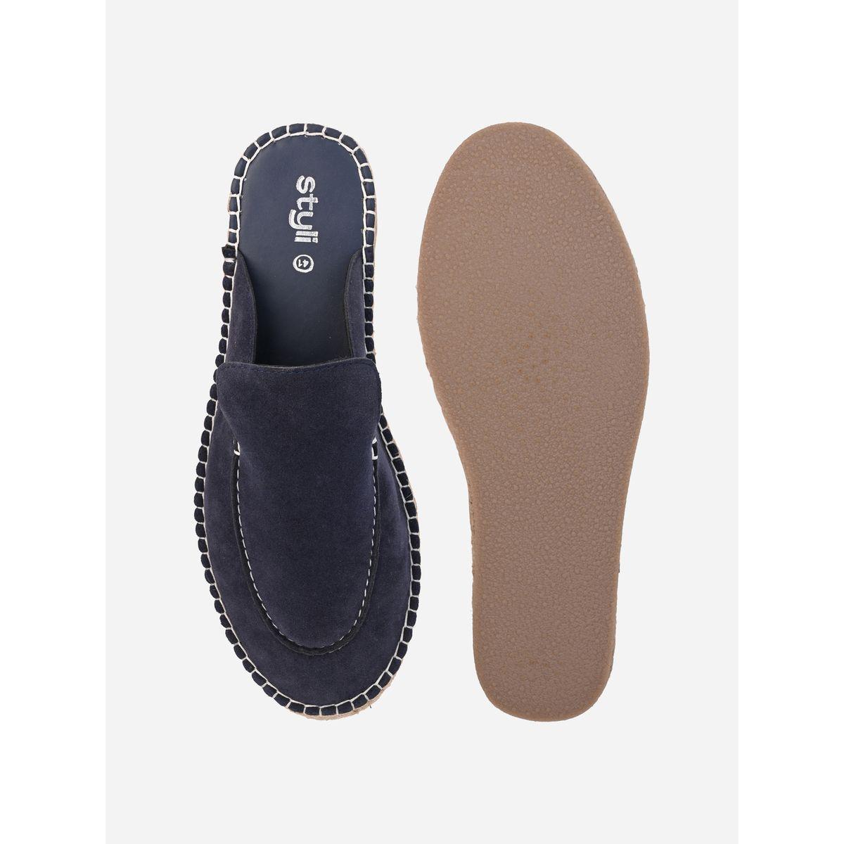Styli Faux Suede Espadrilles With Contrast Binding-men-shoes-loafersandmoccasins-image-6