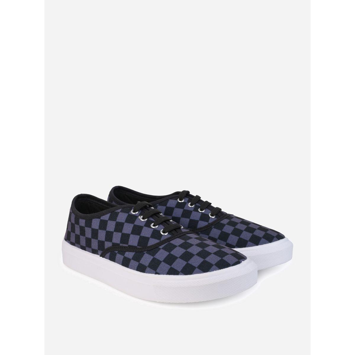 Styli Checkerboard Canvas Lace Up Sneakers-men-shoes-sneakers-image-2