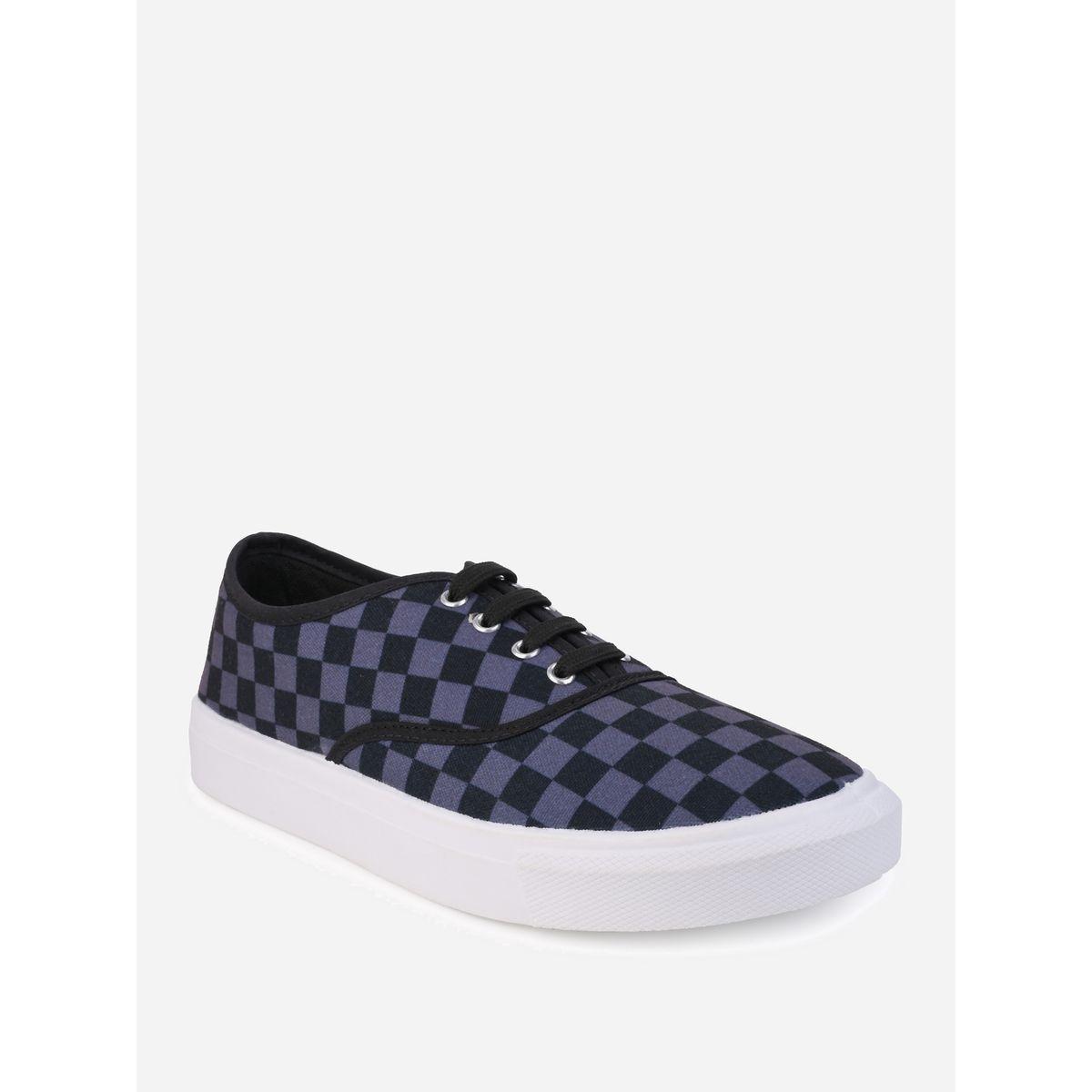 Styli Checkerboard Canvas Lace Up Sneakers-men-shoes-sneakers-image-3