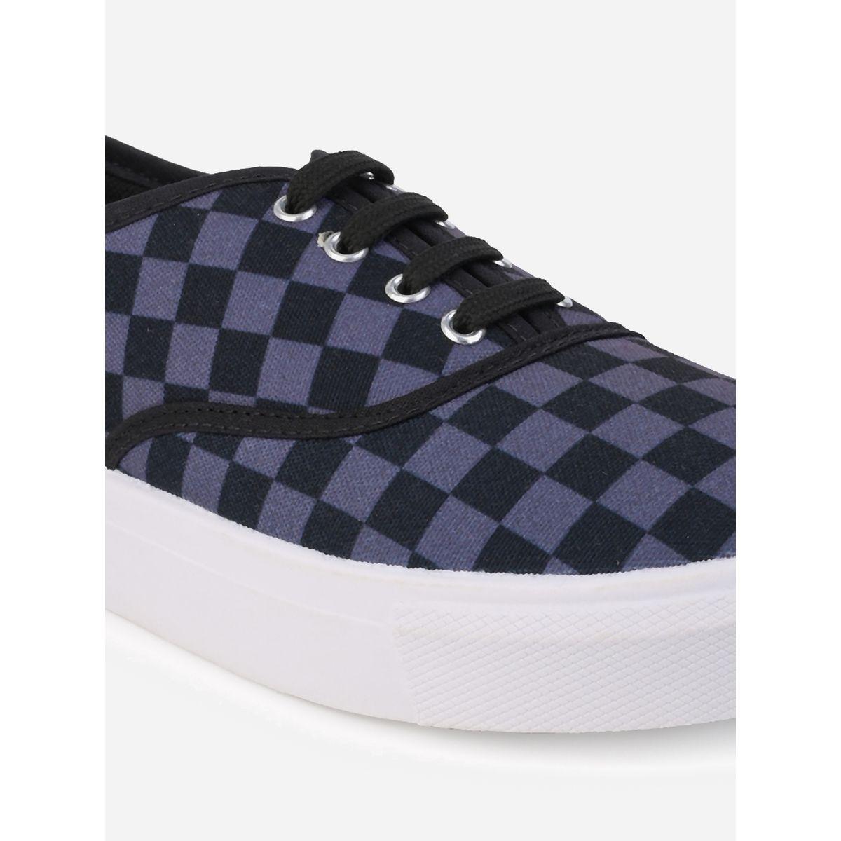 Styli Checkerboard Canvas Lace Up Sneakers-men-shoes-sneakers-image-6