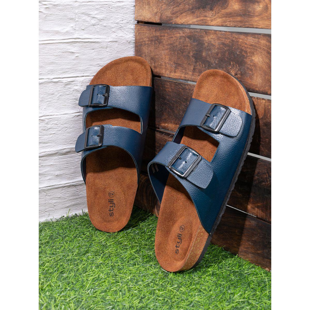 صندل كاجوال مزين بإبزيم غلق-men-shoes-sandals-image-1