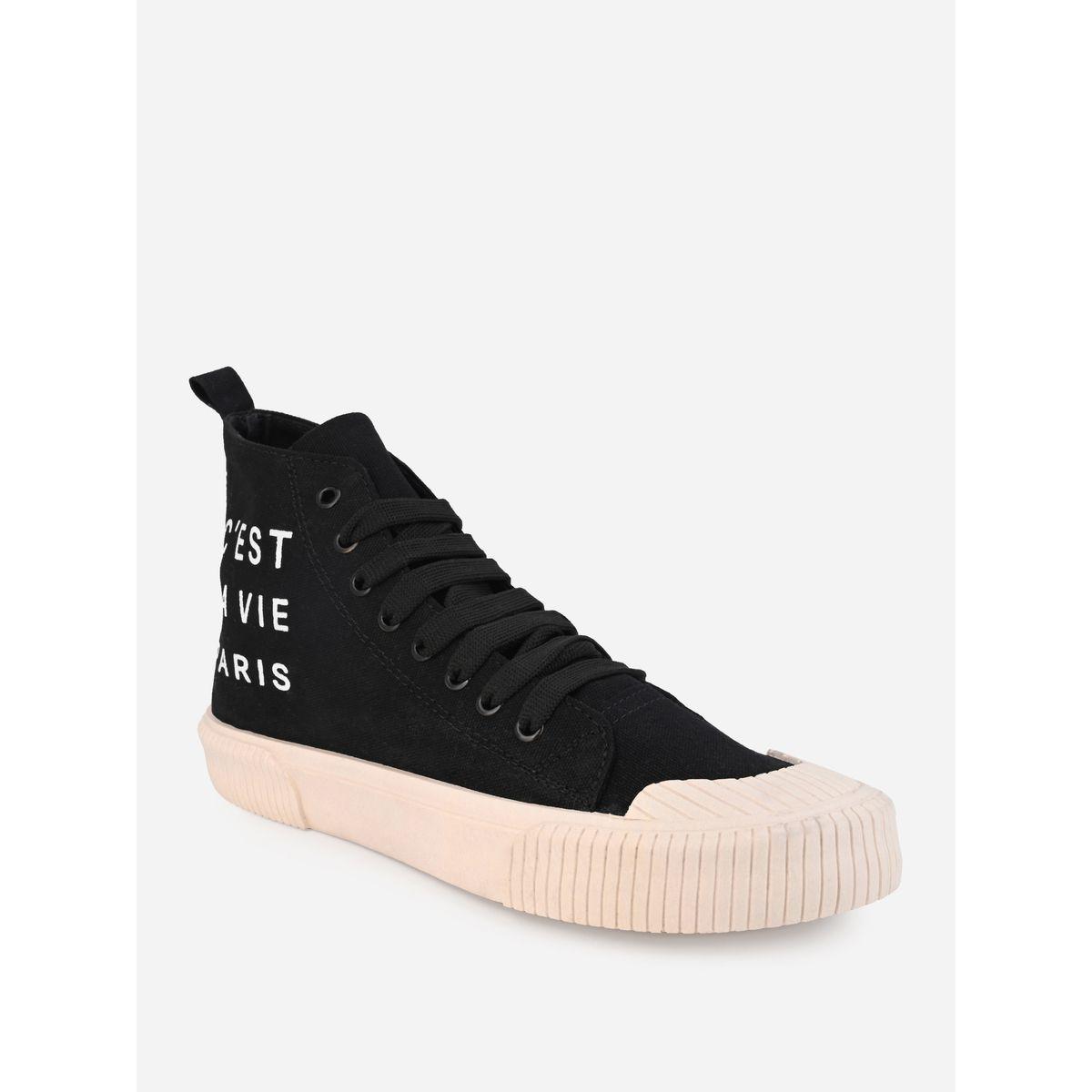 حذاء كانفاس بطبعة كتابة ورقبة عالية-men-shoes-sneakers-image-2