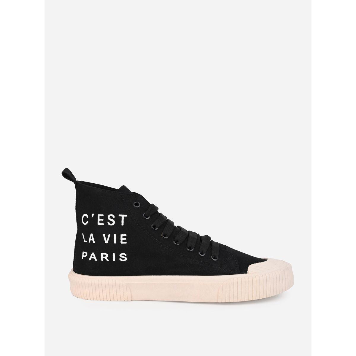 حذاء كانفاس بطبعة كتابة ورقبة عالية-men-shoes-sneakers-image-4